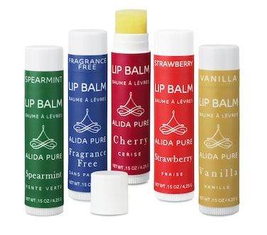 ALIDA PURE Melody Lip Balm Collection, Vegan, Lip Balm, Beeswax Free, with Avocado Oil, Organic Jojoba Oil, and Vitamin E, Natural Moisturizer for Dry, Chapped Lips, 5 Tube Set