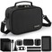 PU Leather Storage Bags with 10 PCS Accessories, Portable Organization Travel Case with Lock and Great Gift for Women, Childproof Organization Box 9 X 6 X 4 Inches (Black)