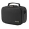 PU Leather Storage Bags with Combination Lock, Premium Travel Organization Case, Durable Storage Container Box for Home and Travel (Black)