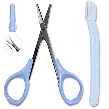Small Nail Scissors Safety Sharp for Mustache Nose Hair Cuticle Pet's Tangled Hair Travel Grooming Sewing with Protective Cap by Tidawave