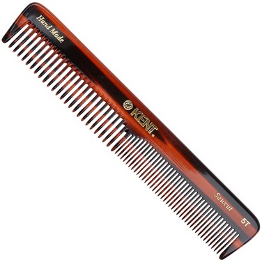 Kent 5T 6.6 Inch Hair Dressing Comb, Fine and Wide Tooth Dresser Comb For Hair, Beard and Mustache, Coarse and Fine Hair Styling Grooming Comb for Men, Women and Kids, Made in England