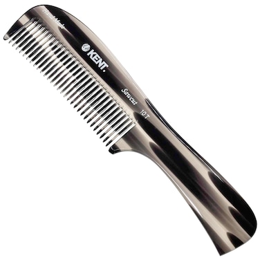 Kent 10T Large Hair Detangler Comb, Handmade Wide Tooth Comb for Curly Hair, Detangling Comb For Wet and Dry Hair, Rake Comb for Women Hair Combs for Thick Hair, Saw-Cut and Hand Polished (Graphite)