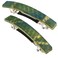 Camila Paris CP3032 French Hair Barrette Clip for Girls, Set of 2 Green Rubberized Metal Clasp Strong Hold Grip Hair Clips for Women, No Slip Durable Styling Girls Hair Accessories, Made in France
