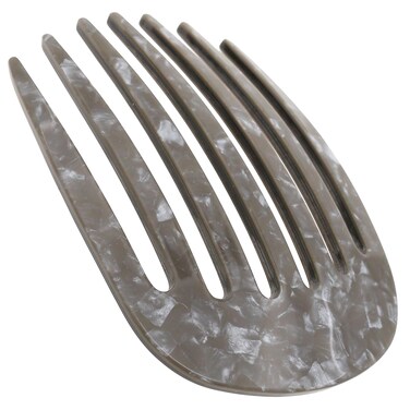 Camila Paris CP3406 French Hair Side Comb Small Rounded, Gray, Handmade French Twist Hair Combs, Strong Hold Hair Clips for Women Bun Chignon, No Slip Styling Girls Hair Accessories Made in France