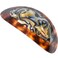 Camila Paris CP3644 French Hair Barrette Clip Oval Brown and Onyx, Strong Hold Grip Hair Clips for Women, No Slip Rubberized Metal Closure, Durable Styling Girls Hair Accessories, Made in France