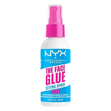 NYX PROFESSIONAL MAKEUP The Face Glue Setting Spray, Transfer-Resistant Waterproof Setting Spray, Up to 24HR Make Up Wear