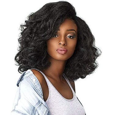 Sensationnel Curls Kinks &amp; CO All Curl Types From 3B-4C Instant Weave 1/2 Half Wig - IW TOP LADY (1B [Off Black])