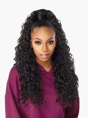 Sensationnel Instant updown halfwig pony - IUD 2 4 style in 1 half wig and pony drawstring (1 JETBLACK)