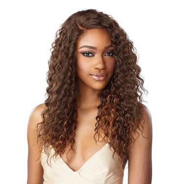 Sensationnel Butta lace wigs - unit 10 extra wide 5 inch deep parting synthetic preplucked hairline glueless lacefront (1B OFFBLACK)
