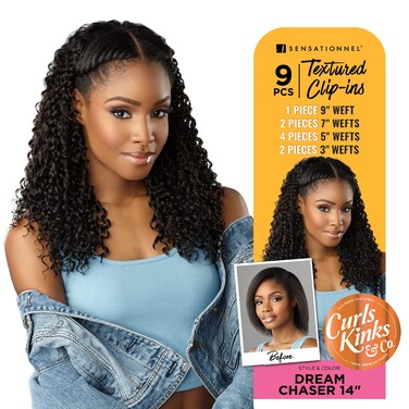 Sensationnel Curls Kinks &amp; Co Synthetic Hair Clip ins - DREAM CHASER 14 (Color:2 Dark Brown)