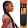 Sensationnel X-pression prestretched braiding hair - 2x braid 50 inch all kanekalon flame retardant synthetic braid for box braids and twists (1 pack, 1B OFFBLACK)