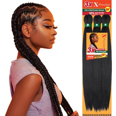 Sensationnel X-pression prestretched braiding hair - 2x braid 50 inch all kanekalon flame retardant synthetic braid for box braids and twists (1 pack, 27 HONEYBLONDE)