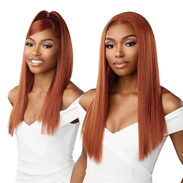 Sensationnel Bare lace 13x6 wigs - unit 9 lacefrontal glueless synthetic 180 degree preplucked hairline (GINGERCOPPER)