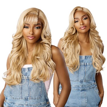Sensationnel Butta lace 90sbangs wigs - unit 902 glueless wide deep part synthetic preplucked hairline (CHOCOLATECOPPER)