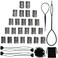 24 PCS Viking Hair Beads Beard Hair Beard Beads 6 PCS Pull Hair Pin Quick Beader 100 PCS Black Rubber Bands and a Bag