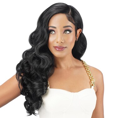 Zury Sis Chunky Synthetic Hair Hd Lace Front Wig - Afia (1 JET BLACK)