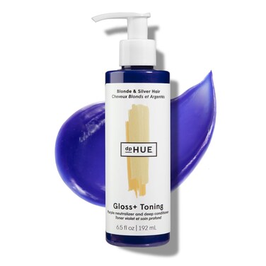 dpHUE Gloss+ Toning, Purple - Deep Condition &amp; Neutralize Brass - For Blonde, Yellow Brassiness, Silver, Highlighted, Bleached &amp; Cool Hair - Vegan, Leaping Bunny Certified - 6.5 oz