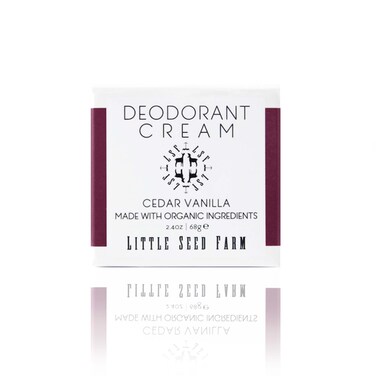 Little Seed Farm All Natural Deodorant Cream, Aluminum Free Activated Charcoal Deodorant for Women or Men - Cedar Vanilla, Net Wt. 2.4oz   68g