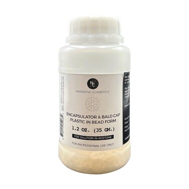 Encapsulator Beads for Prosthetics and Bald Cap Creation - For Dilution in Acetone - 1.2oz (35gm) Beads