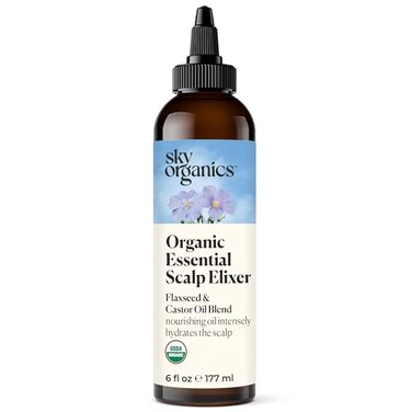 Sky Organics Organic Essential Scalp Elixir for Hair USDA Certified Organic to Hydrate, Soothe &amp; Nourish Scalp, 6 fl. Oz