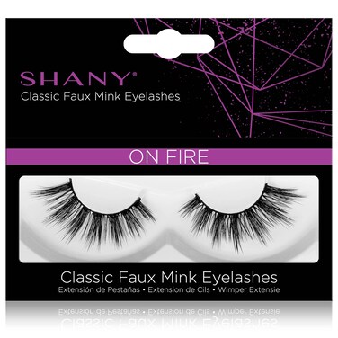 SHANY Classic Faux Mink Eyelashes - Durable Single Pair 3D Reusable Fluffy and Soft Strip Lash with Medium Volume - ON FIRE,SH-LASH110