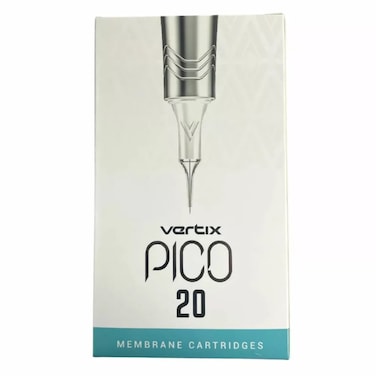 Vertix - Pico Membrane Cartridge Needles - 3 Round Liner - 0.20mm Long Taper - Maximize Ink Flow &amp; Saturation (20 Count)
