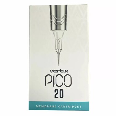 Vertix - Pico Membrane Cartridge Tattoo Needles - 5 Sloped - 0.25mm Long Taper - Maximize Ink Flow &amp; Saturation (20 Count)
