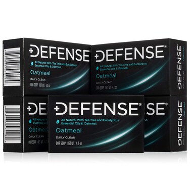 Defense Soap 5pk All Natural Oatmeal Bar Soap for Men   Made by Wrestlers with Tea Tree Oil &amp; Eucalyptus Oil to Promote Healthy Skin