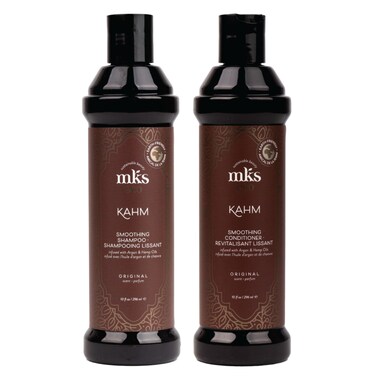 MKS eco Kahm Smoothing Shampoo, Original Scent (10 fl oz) + MKS eco Kahm Smoothing Conditioner, Original Scent (10 fl oz) - Moroccan Argan Oil, Hemp Seed Oil - Vegan, Cruelty Free