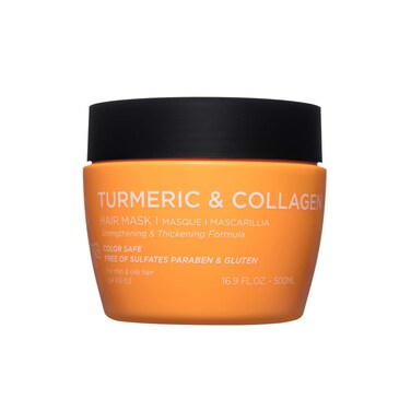 Luseta Turmeric &amp; Collagen Hair Mask Thickening Hair Treatment for Thin and Oily Hair, Nourish Scalp, Frizz Control &amp; Add Shine, Sulfate Free