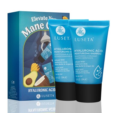 Luseta Hyaluronic Acid Moisturizing Shampoo &amp; Conditioner Set for Dry and Damaged Hair, Sulfate Free Shampoo and Conditioner for Women Infused with Argan Oil and Shea Butter Paraben-Free 2 x 1.01oz