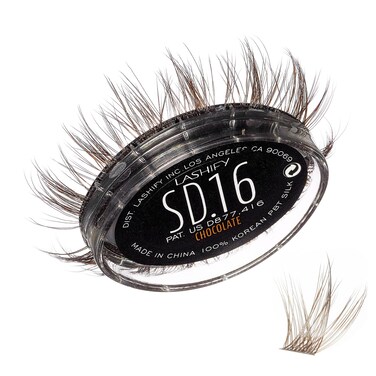 Lashify Stardust 16mm Gossamer DIY Eyelash Extensions Refill, The Multi-Length Multi Layered Lash, Thin Fibers of the Classic &quot;C&quot; Style, Chocolate Color, Easy False Lashes