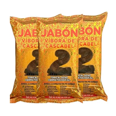 Rattlesnake Soap, Jabon Vibora de Cascabel, 4.40 oz, 1.47 Ounce (Pack of 3)