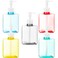 Youngever 5 Pack Color Plastic Square Pump Bottles, Refillable Plastic Pump Bottles for Dispensing (12 Ounce)
