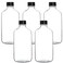 Youngever 5 Pack Empty Glass Bottles with Lids, Refillable Container for Essential Oils and More (8 Ounce)