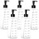 Youngever 5 Pack Plastic Pump Bottles 16 Ounce, Clear Refillable Plastic Pump Bottles with Measurement and Travel Lock (Cylinder Shape)