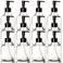 Youngever 6 Pack Plastic Pump Bottles, Clear Refillable Plastic Pump Bottles with Travel Lock (12 Ounce)