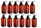 Natural Farms Empty Shampoo Bottles- 8 oz - 12 Pack Pump Dispenser for Soap Cream Lotion Gel- Amber Empty PET Boston Round Plastic Bottle with Black Pump