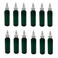 Natural Farms 2 oz Green Cosmo Plastic Bottles -12 Pack Empty Bottle Refillable - BPA Free - Essential Oils - Aromatherapy   White Twist Top Caps - Made in the USA