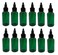 Natural Farms 2 oz Green Boston Plastic Bottles -12 Pack Empty Bottle Refillable - BPA Free - Essential Oils - Aromatherapy   Black Twist Top Cap - Made in the USA