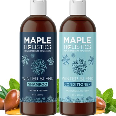 Sulfate Free Hard Water Shampoo and Conditioner - Hard Water Hair Treatments of Product and Minerals with Five Mint Essential Oils for Replenishing Hydration and Hair Shine - Paraben &amp; Cruelty Free
