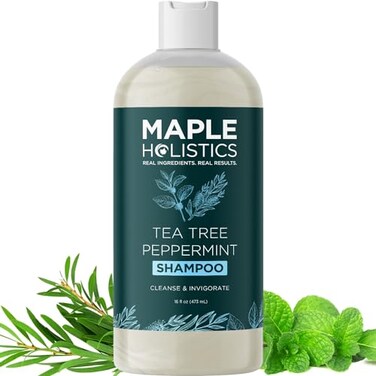 Rosemary Tea Tree Mint Shampoo - Clarifying Shampoo for Build Up and Flakes with Peppermint Oil and Tea Tree Essential Oil for Dry Scalp Treatment - Deep Cleansing Peppermint Tea Tree (16oz)