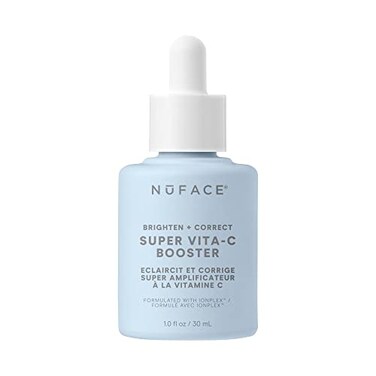 NuFACE Super Vita-C Booster - Vitamin C Face Serum + Brightening Niacinamide for Dark Spots &amp; Even Skin Tone - Daily Skin Care Serum for Enhancing NuFACE Microcurrent Device Results (1 oz)