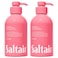 Saltair Body Wash, Pink Beach 2-Pack. Moisturizing Body Cleanser with Monoi Oil and Cupuacu Butter. Luxury Shower Gel for Women. Vegan, Cruelty-Free, Paraben-Free. 2x 17oz Pump Bottles
