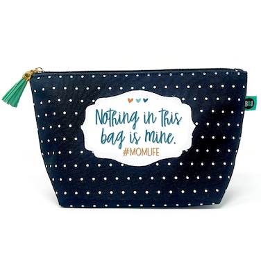 Brooke &amp; Jess Designs Mom Life Funny Pouch Gifts for Women Dotted Makeup Bags Cosmetic Bag Travel Toiletry Makeup Pouch Bag with Zipper Best Birthday Just Because Gifts