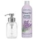 Grove Co. Foaming Hand Soap Concentrate (12 Fl Oz) + Reuseable Glass Soap Dispenser, Plastic Free and Liquid Refillable Starter Kit, Natural Lavender Blossom &amp; Thyme Fragrance
