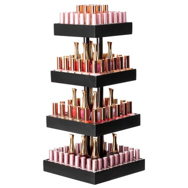 Homde Nail Polish Organizer for 120-212 Bottles, 360 Rotating Nail Polish Rack Holder, Display Storage Shelf for Fingernail Stand and Essential Oil, Gifts for Women Girls- Bamboo,Black