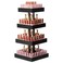 Homde Nail Polish Organizer for 120-212 Bottles, 360 Rotating Nail Polish Rack Holder, Display Storage Shelf for Fingernail Stand and Essential Oil, Gifts for Women Girls- Bamboo,Black