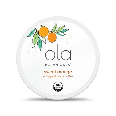 Dr. Mercola Ola Botanical Sweet Orange Whipped Body Butter, 4 Oz. (113 g), Deeply Hydrate &amp; Nourish, Organic Shea Butter, USDA Organic, Non-GMO
