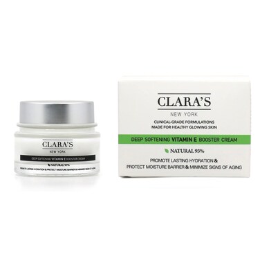 CLARA'S NEW YORK   Deep Softening Vitamin E Skin Barrier Cream   with Panthenol, Macadamia Oil   Healthy Glowing Skin, Rich   Non-sticky, Fast-absorbing Clinical-Grade Formula   50ml MADE IN USA